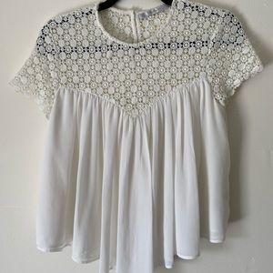 Zara White Romantic Crop Lace